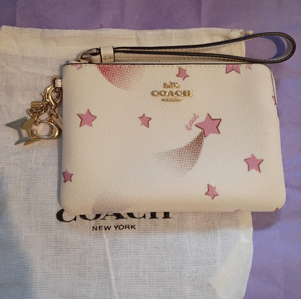 Coach Disco Star Print Wristlet NWOT